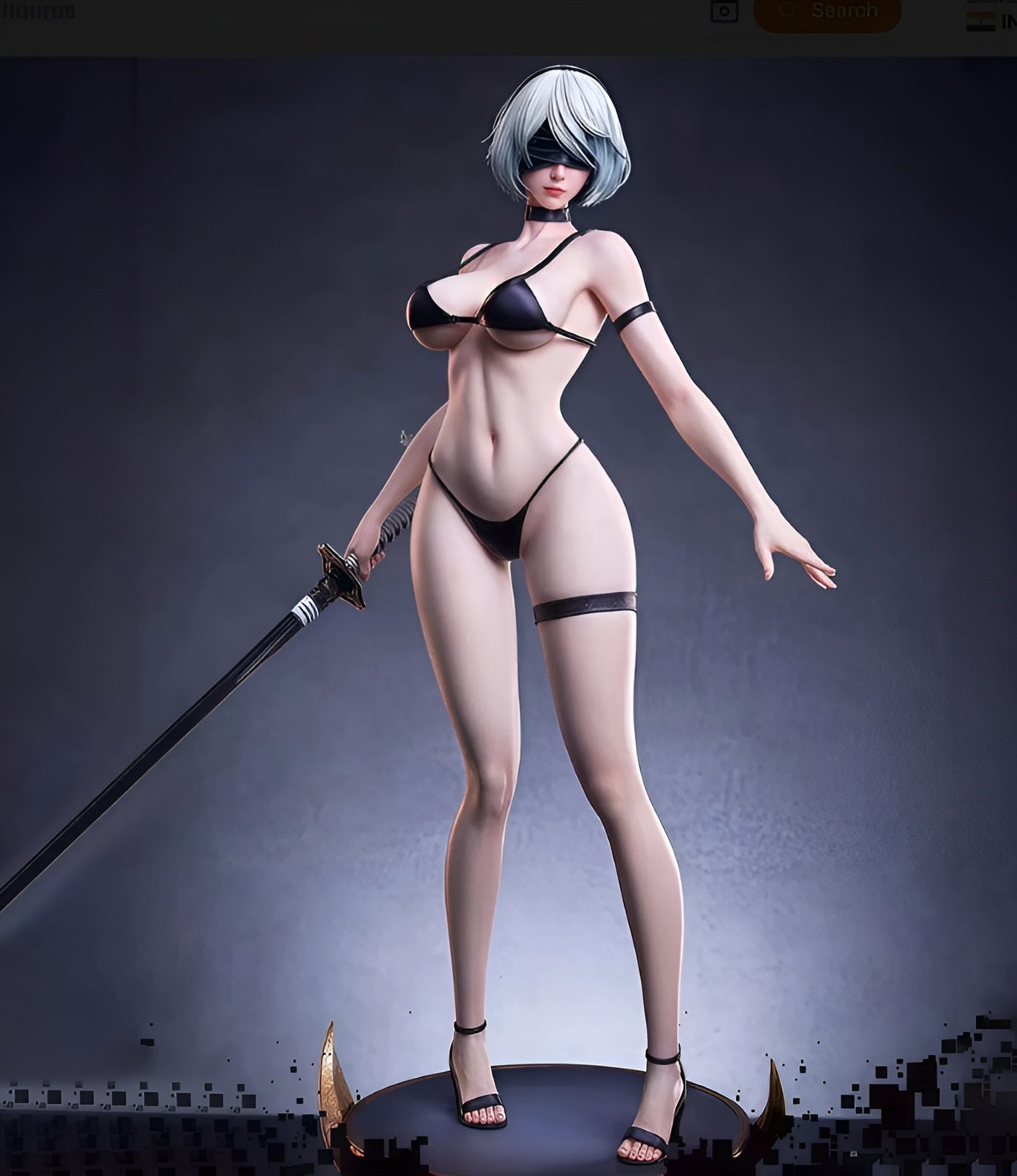 Supreme 50CM 2B Swimsuit Figure – Exclusive NieR Automata PVC Model (Double-Headed • Collector Grade)