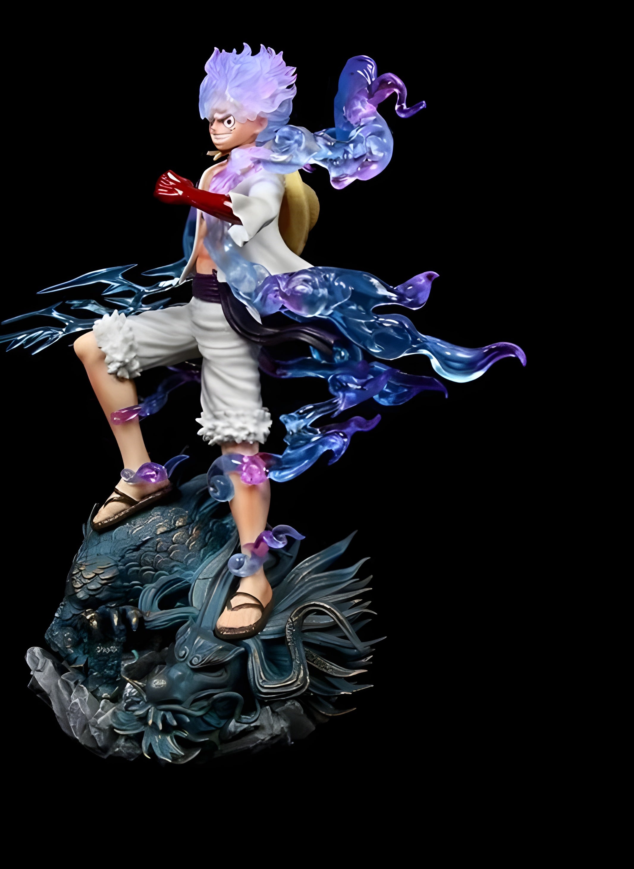 Ultimate One Piece Battle Statue – Gear 5 Luffy vs Kaido & Captain Zoro | Premium Collector Edition