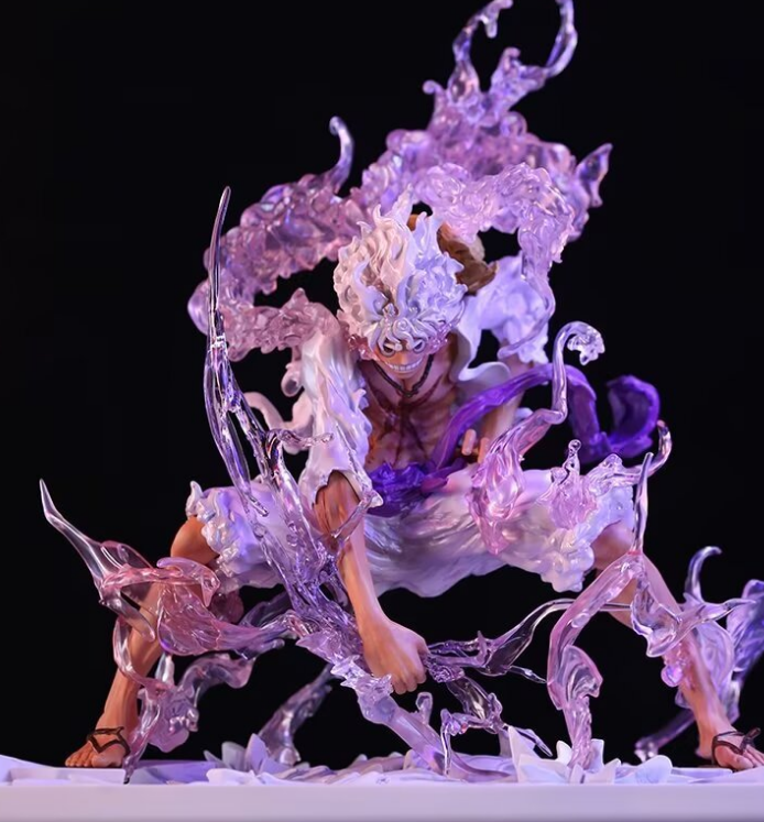 23CM Gear 5 Luffy Neon Edition ⚡ | 2025 New Arrival | Ultra-Premium One Piece Nika Figure w/ Two Heads | Blue Neon Effect Display | Free Worldwide Shipping